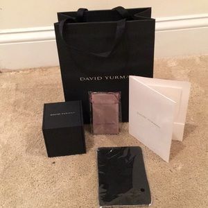 DAVID YURMAN box, pouch, cloth, bag & receipt